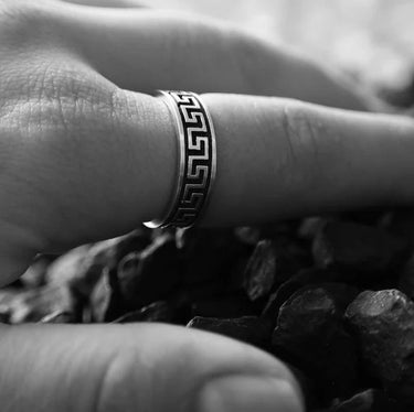 950 Silver Greek Ring